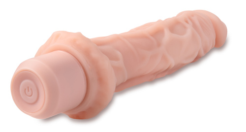 Dr. Skin Silicone - Dr. Richard - 9 Inch Vibrating Dildo -Beige  5