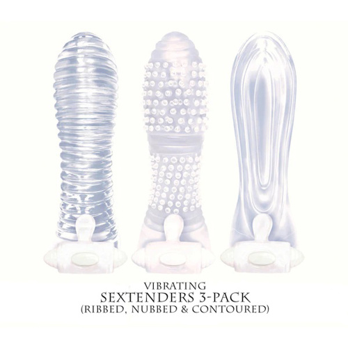 Icon Brands - Vibrating Sextenders 3-Pack - Clear  2