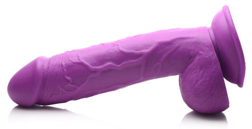 Pop Pecker 8.25 Inch Dildo With Balls - Purple  3