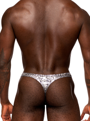 Snaked - Criss Cross Thong - Small/medium - Silver/black  3