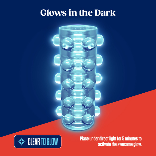 Rize - Swich - Glow in the Dark Self -Lubricating  Stroker  - Clear  3