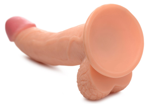 Pop Pecker 7.5 Inch Dildo With Balls - Light  4