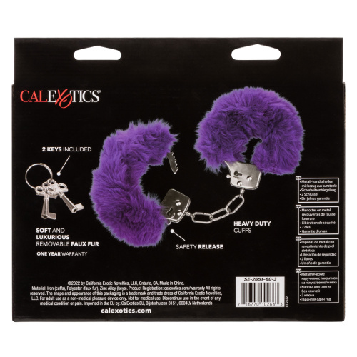 Ultra Fluffy Furry Cuffs - Purple  2