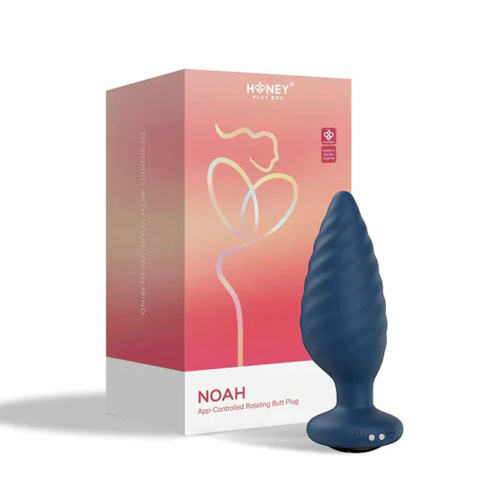 Noah - App Controlled Rotating Butt Plug - Blue  4