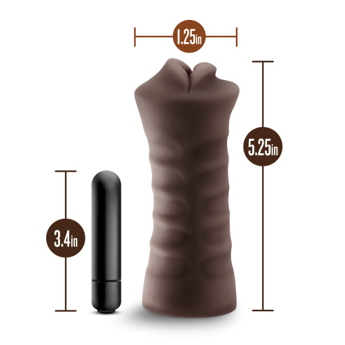Enlust - Krystal - Vibrating Stroker - Brown  3