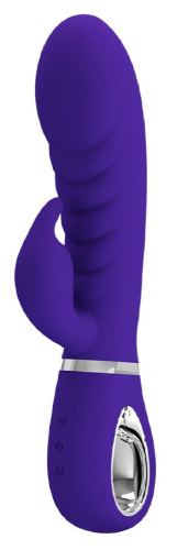 Prescott Super Soft Rabbit Silicone Vibrator - Purple  5