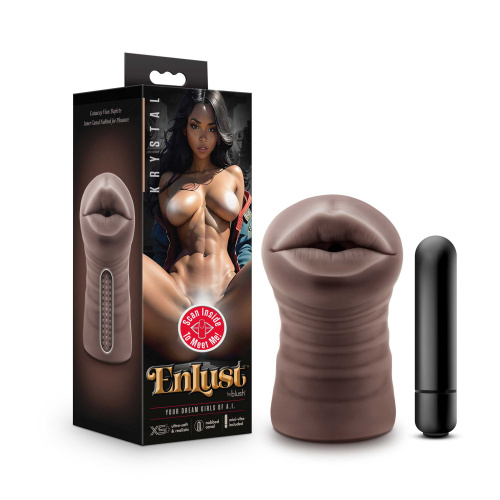 Enlust - Krystal - Vibrating Stroker - Brown  2