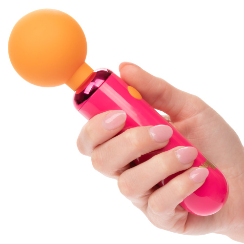 Naughty Bits Home Cumming Queen Vibrating Wand - Orange/pink  5