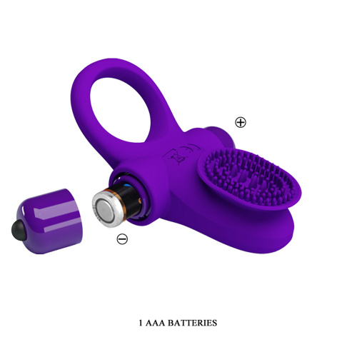 Pretty Love Vibrating Cock Ring II - Purple  5