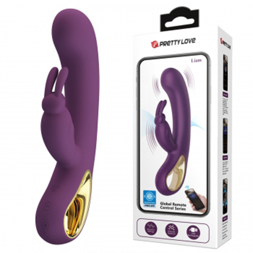 Liam Global App Control Rabbit  Vibrator - Purple  2