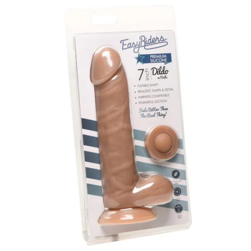 Easy Riders 7" Silicone Dildo With Balls - Medium  5