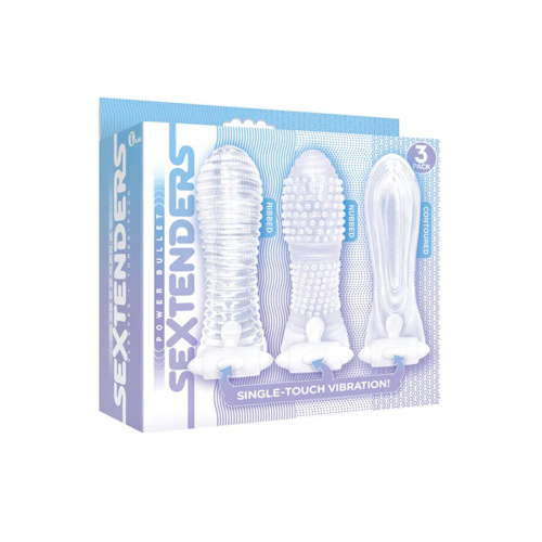 Icon Brands - Vibrating Sextenders 3-Pack - Clear  3