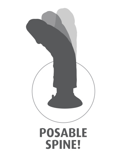 King Cock 7 Inch Vibrating Cock - Tan  5