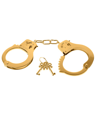 Fetish Fantasy Gold Metal Cuffs - Gold  2