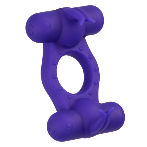 Silicone Rechargeable Triple Orgasm Enhancer - Purple  5