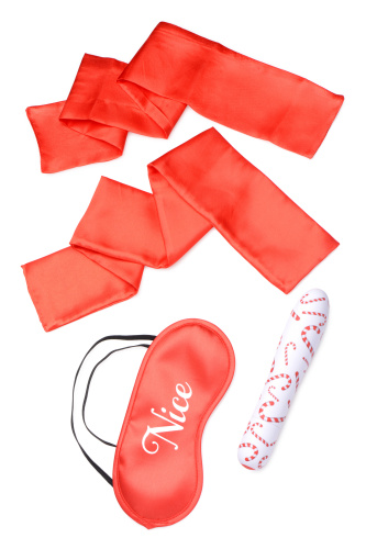 Bang - Naughty Holiday Kit - Wrist Ties XL Bullet and Blindfold  4