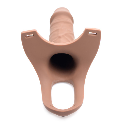 Hollow Silicone Dildo Strap-on - Flesh  3