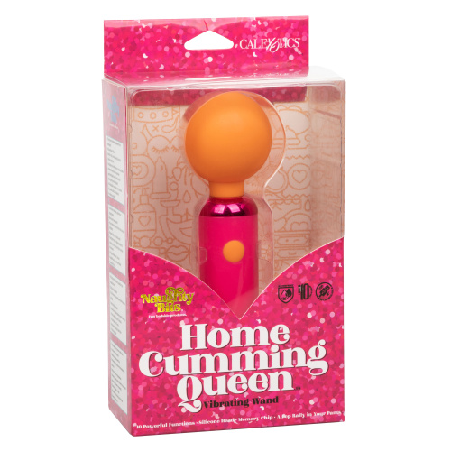 Naughty Bits Home Cumming Queen Vibrating Wand - Orange/pink  2