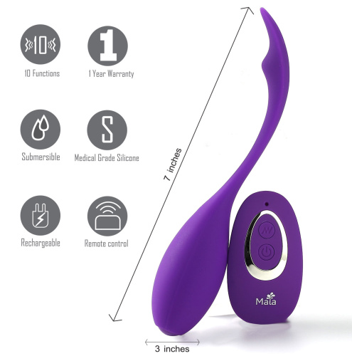 Syrene Remote Control Luxury USB Rechargeable  Bullet Vibrator - Purple  3