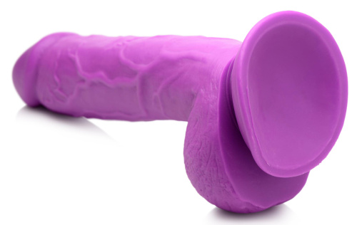 Pop Pecker 8.25 Inch Dildo With Balls - Purple  4