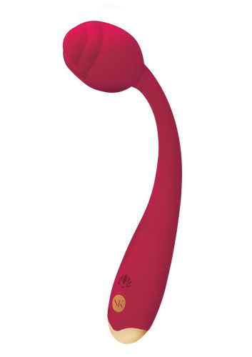 Rosegasm Long Stem Flexi G-Spot Vibe Rose - Red  3