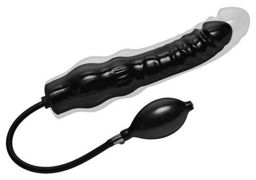 Inflatable 11 Inch Super Dong - Black  3