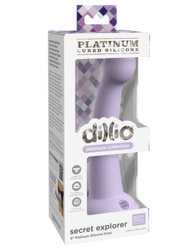 Dillio Platinum - Secret Explorer 6 Inch Dildo - Purple