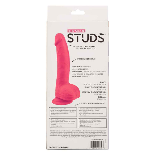 Neon Silicone Studs 6 Inch - Pink  2