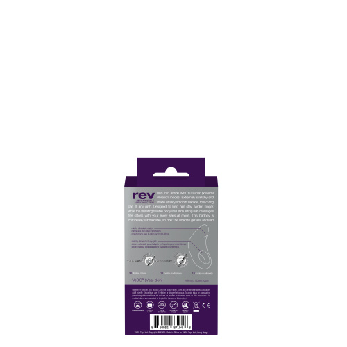 Rev Rechargeable Vibrating C-Ring - Purple  5