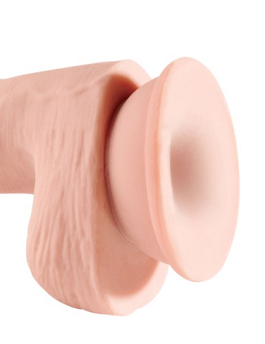 King Cock Plus Triple Density 5 Inch Cock With Balls - Flesh  3
