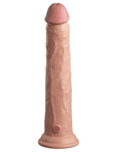 King Cock Elite 10 Inch Dual Density Silicone Cock - Light  3