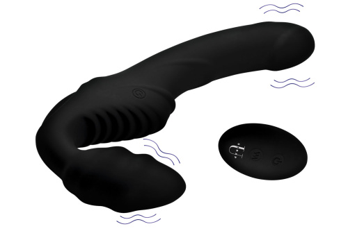 Pro Rider 9x Vibrating Silicone Strapless  Strap on With Remote Control  4