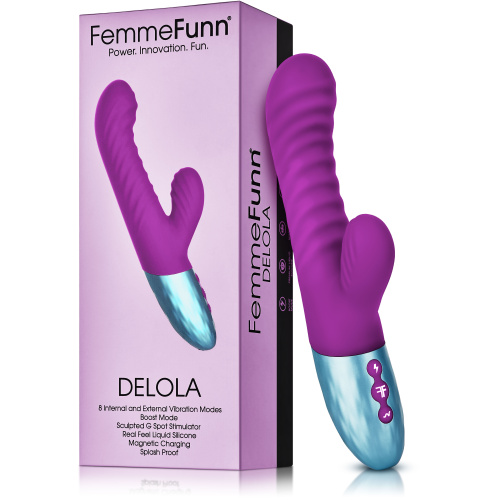 Delola Liquid Silicone Rabbit - Purple  2