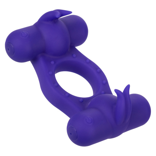 Silicone Rechargeable Triple Orgasm Enhancer - Purple  4