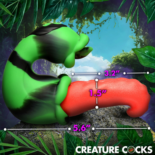 Tongue Lasher Silicone Vibrator - Green  3