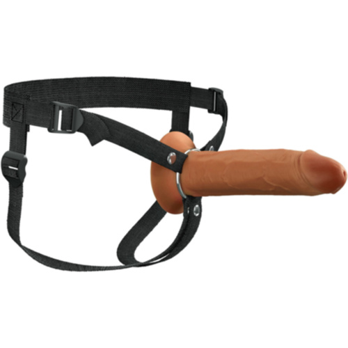Fantasy X-Tensions Elite 8" Silicone Hollow Strap Dual Density - Brown  2