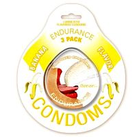 Endurance Condoms - Banana - 3 Pack