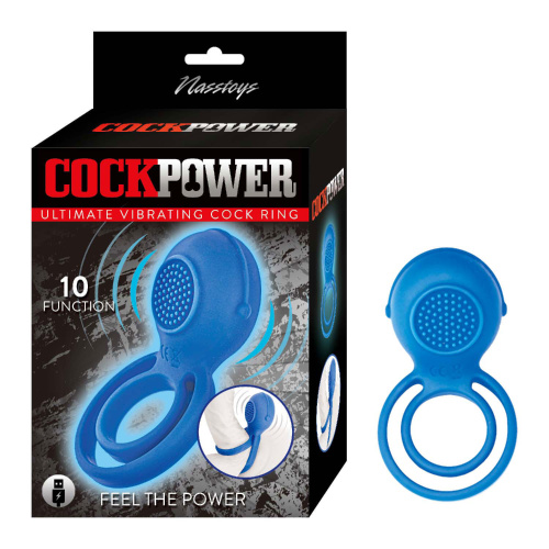 Cockpower Ultimate Vibrating Cockring - Blue  2