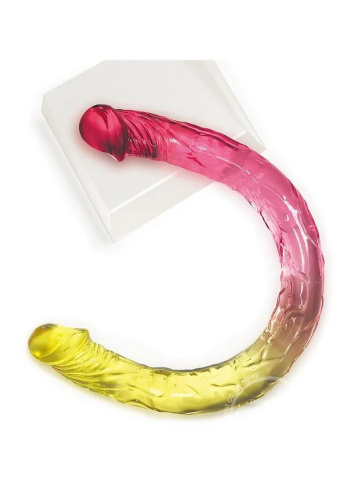 Shades - 17 Inch Double Dong - Pink and Yellow  2