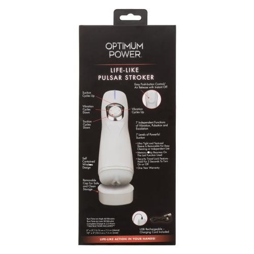 Optimum Power Lifelike Pulsar Stroker - White  2