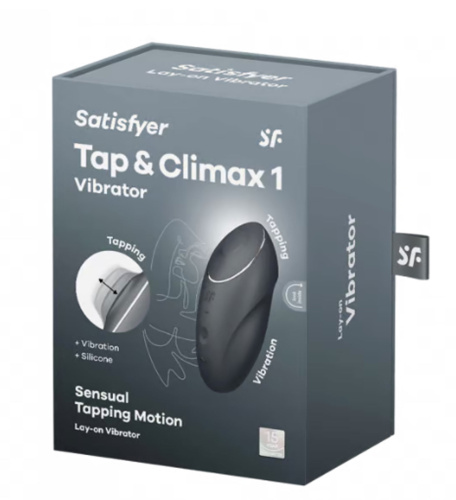 Satisfyer Tap and Climax 1 Vibrator - Grey  3