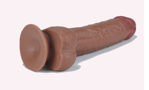 Get Lucky 9 Inch Real Skin Dong - Light Brown  4