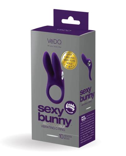 Sexy Bunny Rechargeable Ring - Deep Purple  4