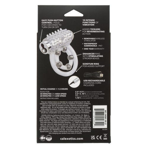 Maximus Enhancement Ring 5 Stroker Beads Rechargeable Clear  4