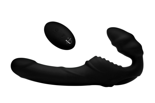 Pro Rider 9x Vibrating Silicone Strapless  Strap on With Remote Control  3