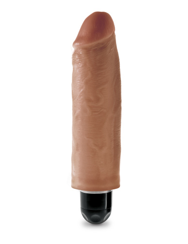 King Cock 6 Inch Vibrating Stiffy - Tan  2