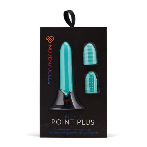 Nu Sensuelle Point Plus Bullet With Textured  Sleeves - Tiffany Blue  2