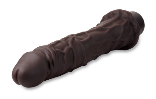 Dr. Skin Silicone - Dr. Richard - 9 Inch Vibrating Dildo - Brown  4