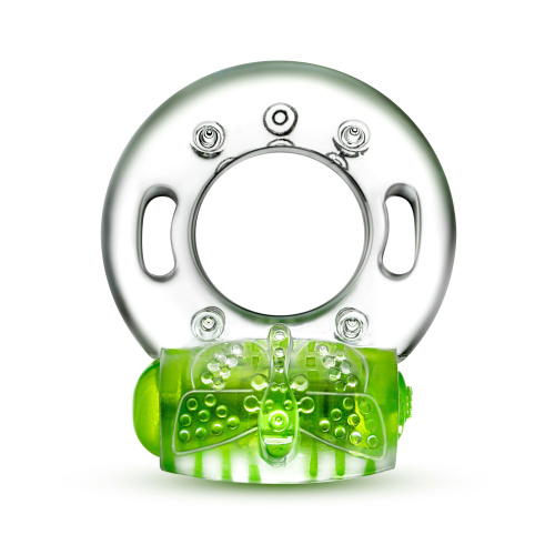 Play With Me - Arouser Vibrating C-Ring - Green  2