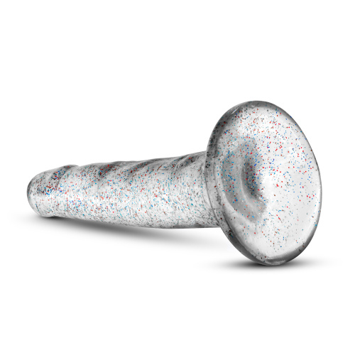 Naturally Yours - 5.5 Inch Glitter Dong - Sparkling Clear  5